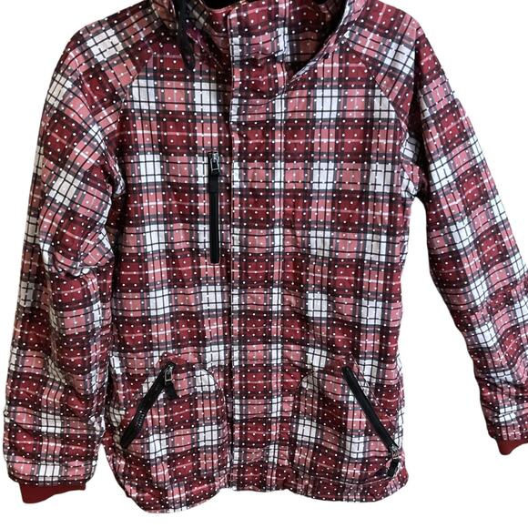 Burton Jacket KIDS Size S Ski Plaid Snowboard Dryride Hooded Waterproof UNISEX - Picture 6 of 16